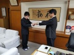 【放送部・空手道】激励金の贈呈式