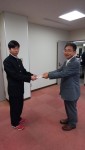 第18回男子U18ソフトボールワールドカップに出場する大橋さんに島根県体育協会様から激励金を頂きました